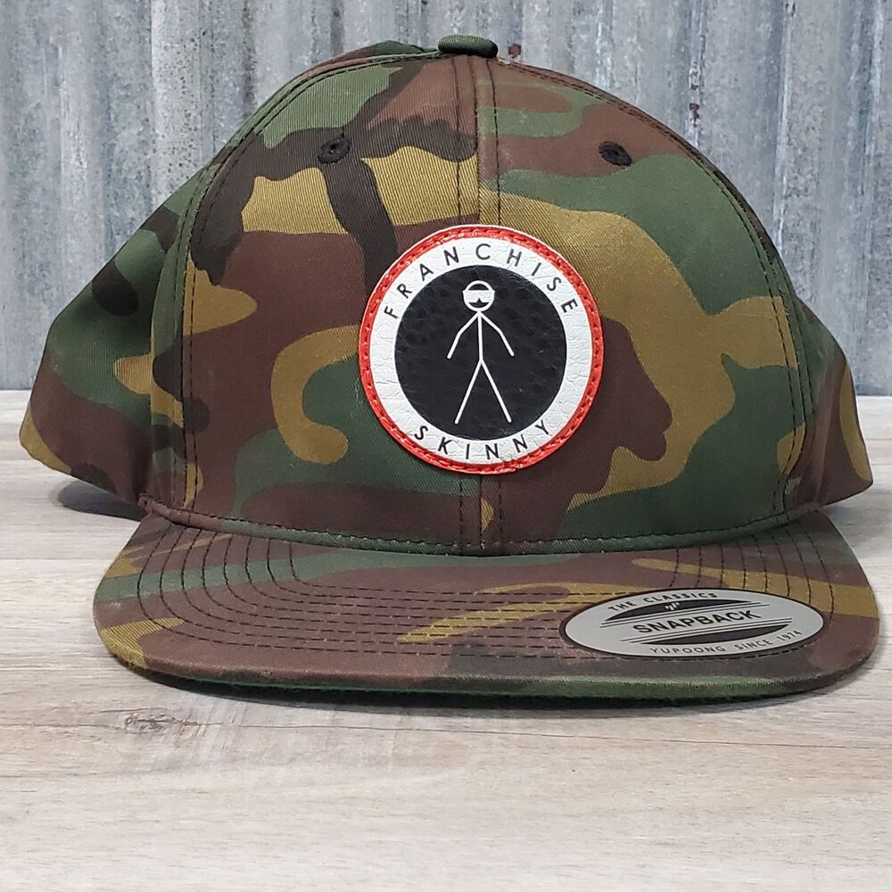 Camo Franchise Skinny Snapback Classic Baseball Cap Hat. Yupoong Since 1974